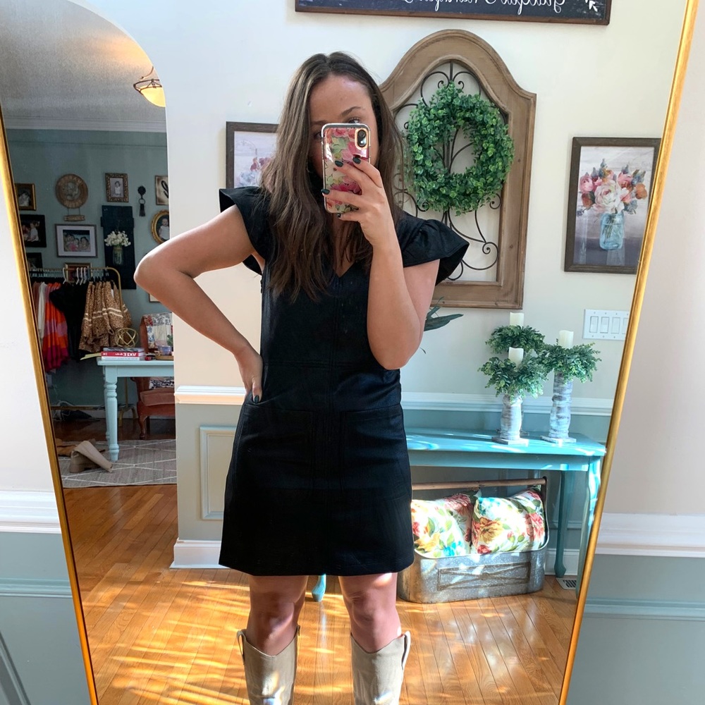 Voy Faux Black Leather Dress